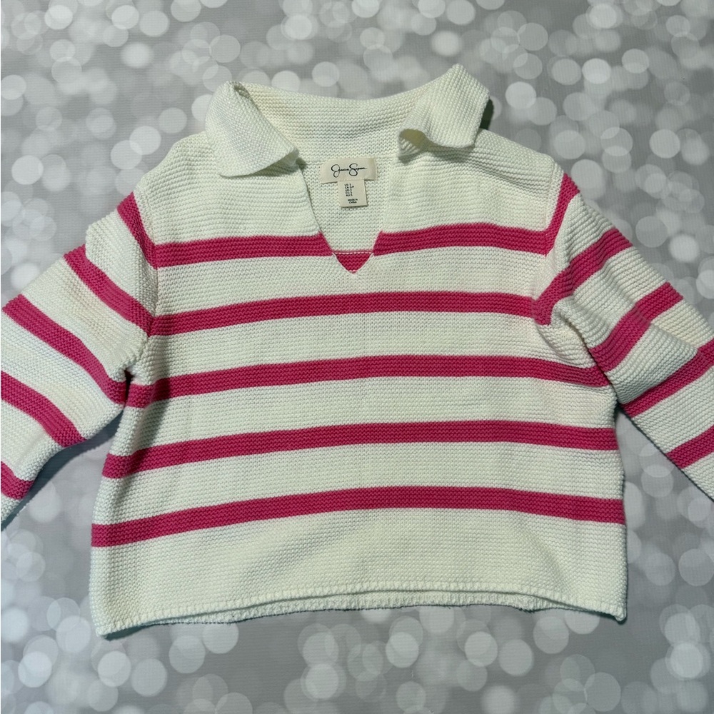 Striped Pink and White Sweater